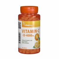 Vitamina C + D cu bioflavonoide, 90 comprimate, Vitaking