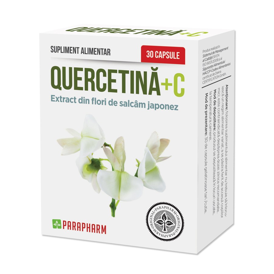 Quercetina+C, 30 capsule, Parapharm