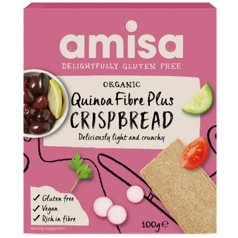 Painici bio fara gluten Quinoa Fibre Plus, 100 g, Amisa
