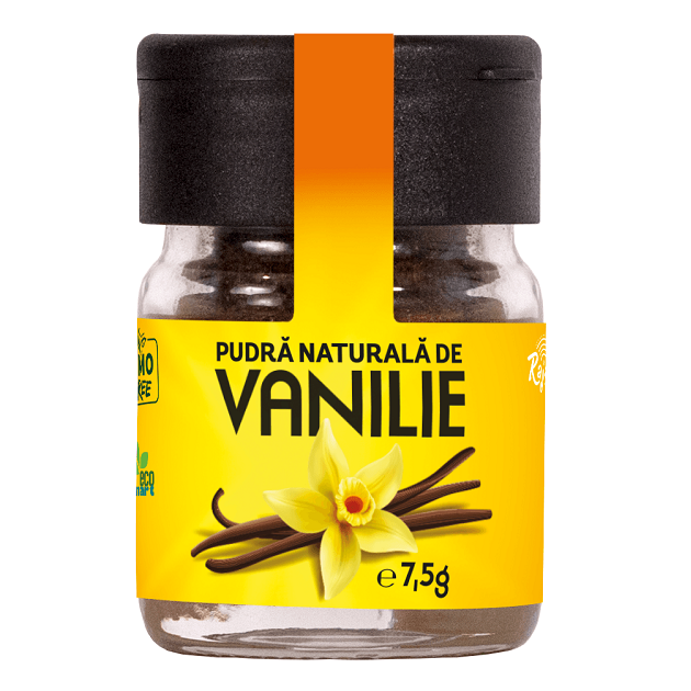 Pudra naturala de vanilie madagascar, 7.5 g, Rajas