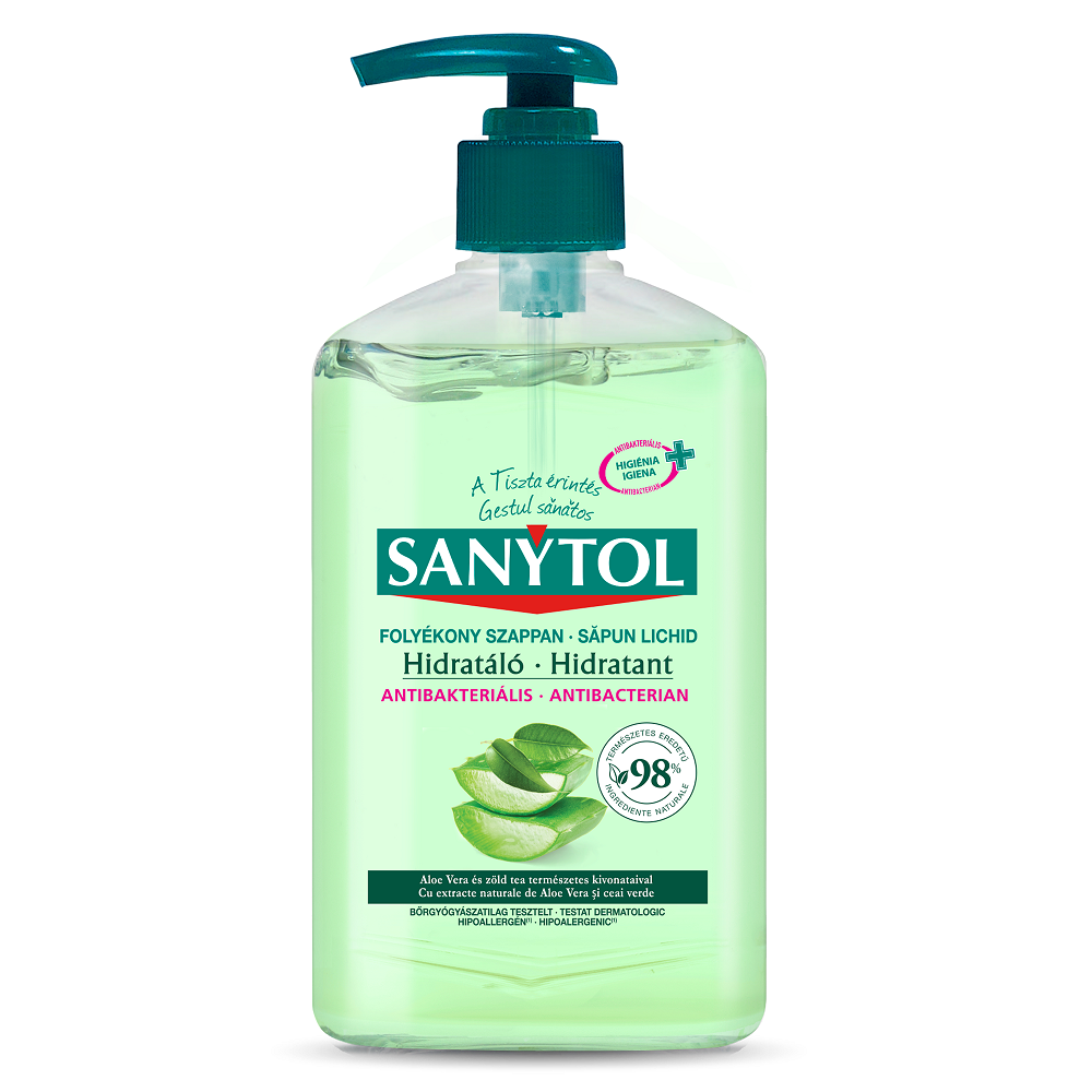 Sapun lichid hidratant antibacterian, 250 ml, Sanytol