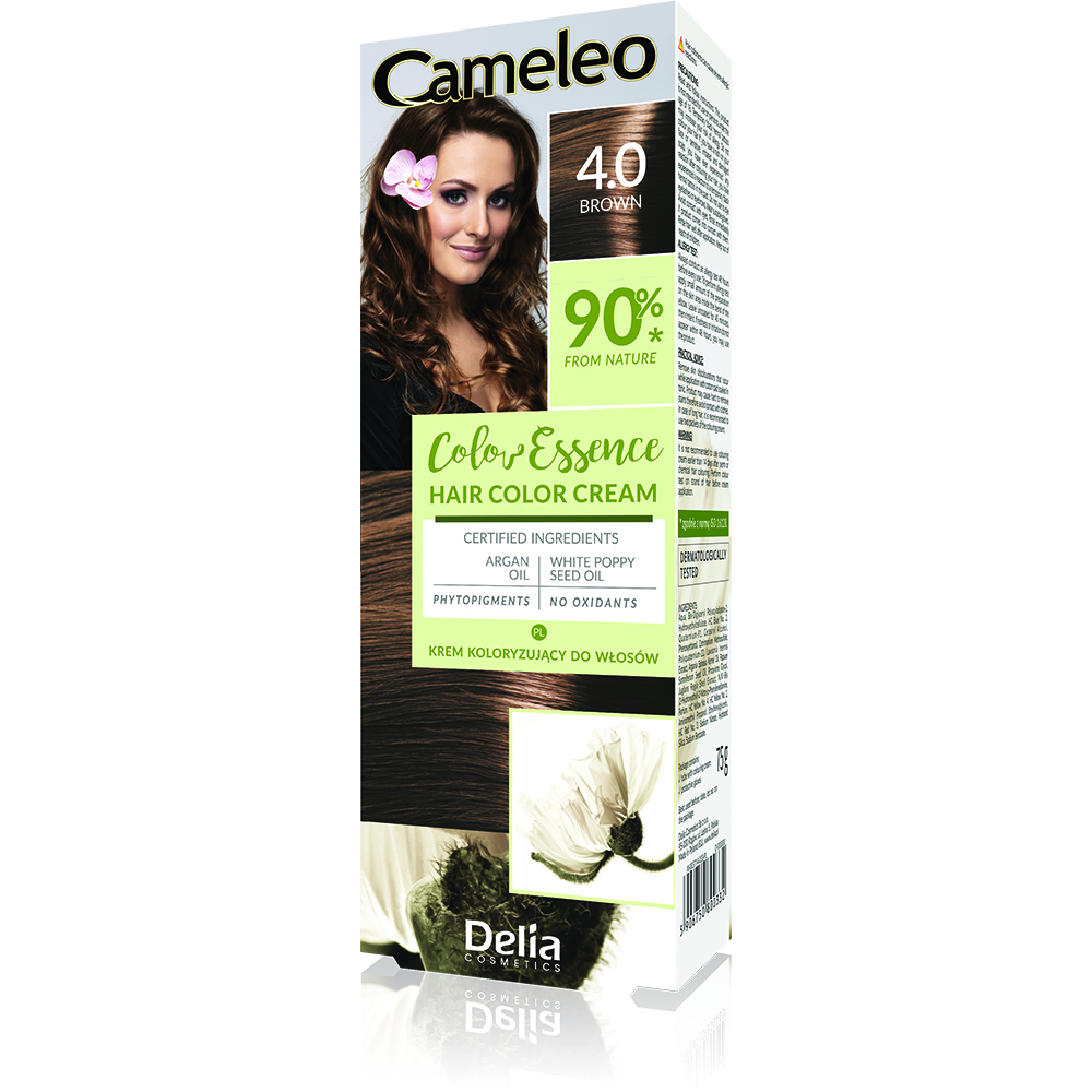 Vopsea de par Cameleo Color Essence, 4.0 Brown, 75 g, Delia