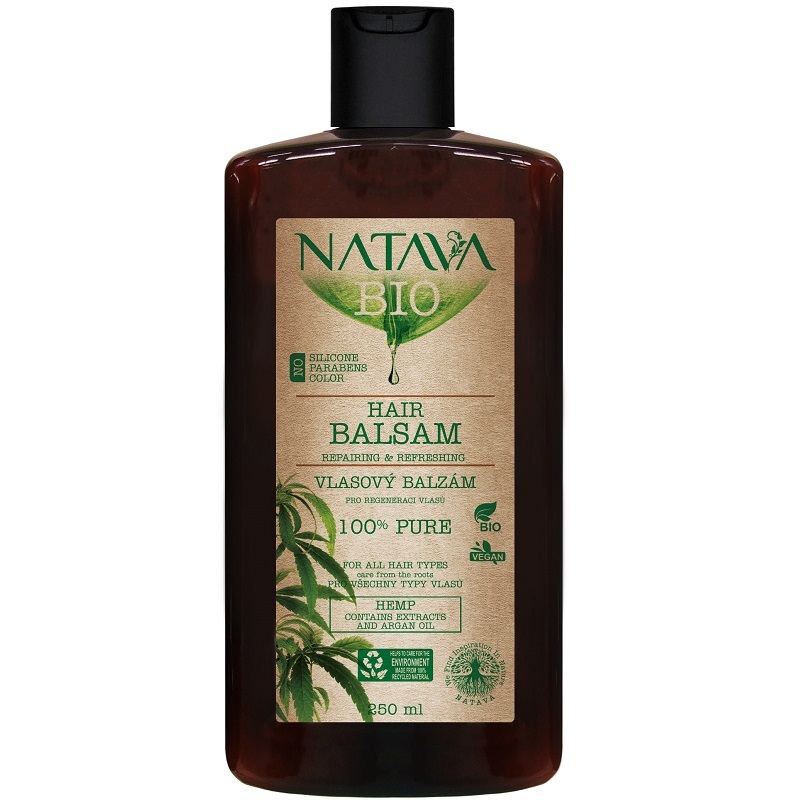 Balsam de par cu extract de canepa, Bio, 250 ml, Natava