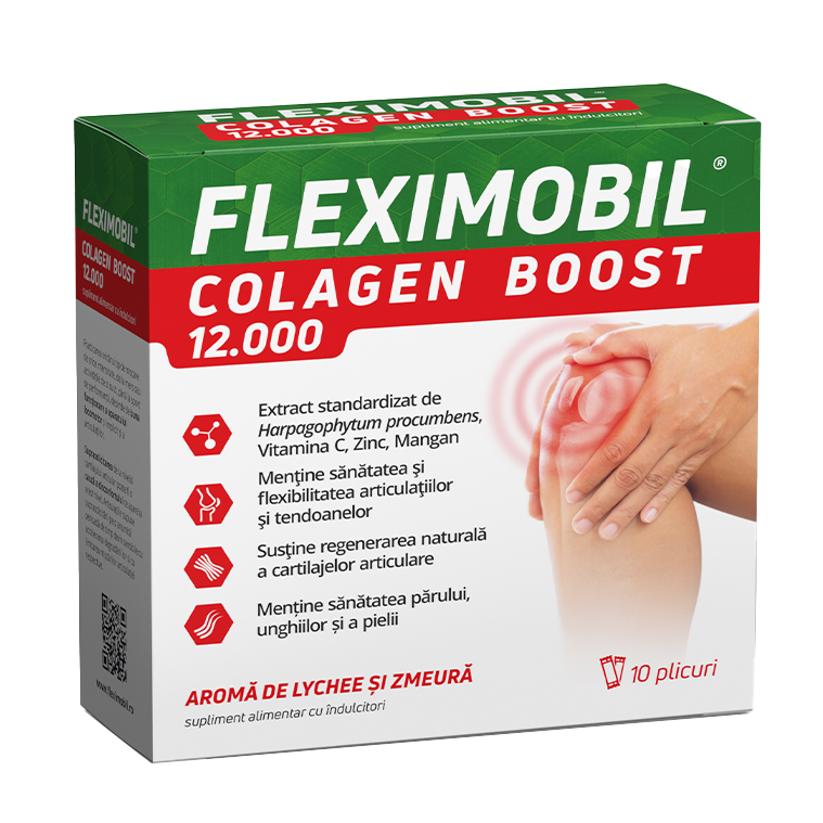 Fleximobil Colagen Boost 12000, 10 plicuri, Fiterman