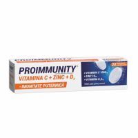 Proimmunity Vitamina C + Zinc + D3, 20 comprimate, Fiterman