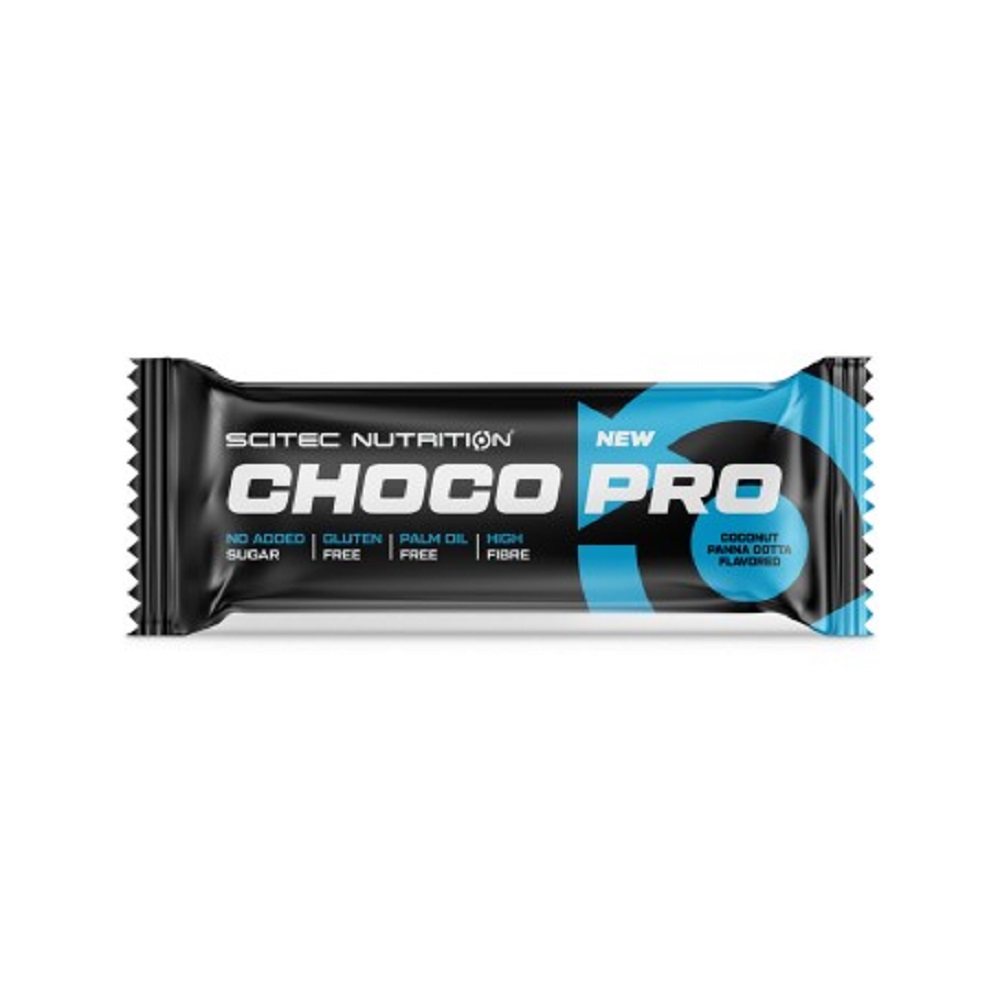 Baton proteic fara gluten Choco Pro Coconut Panna Cotta, 50 g, Scitec Nutrition