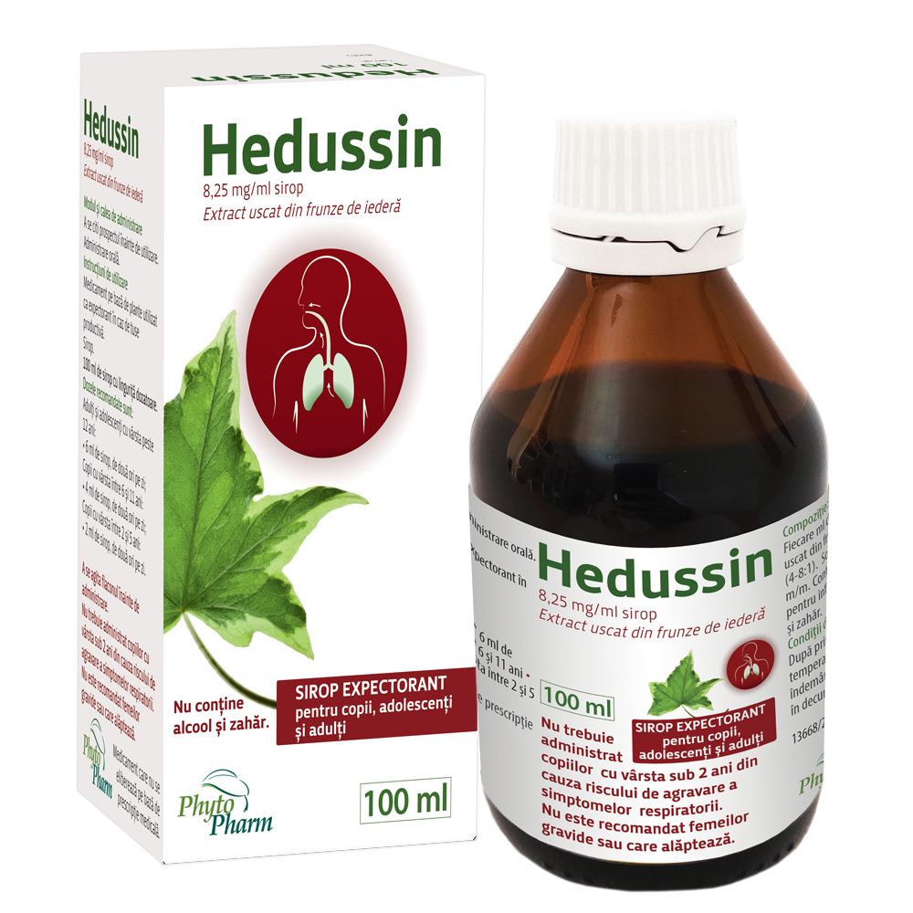 Hedussin sirop, 8,25 mg/ml, 100 ml, Phytopharm