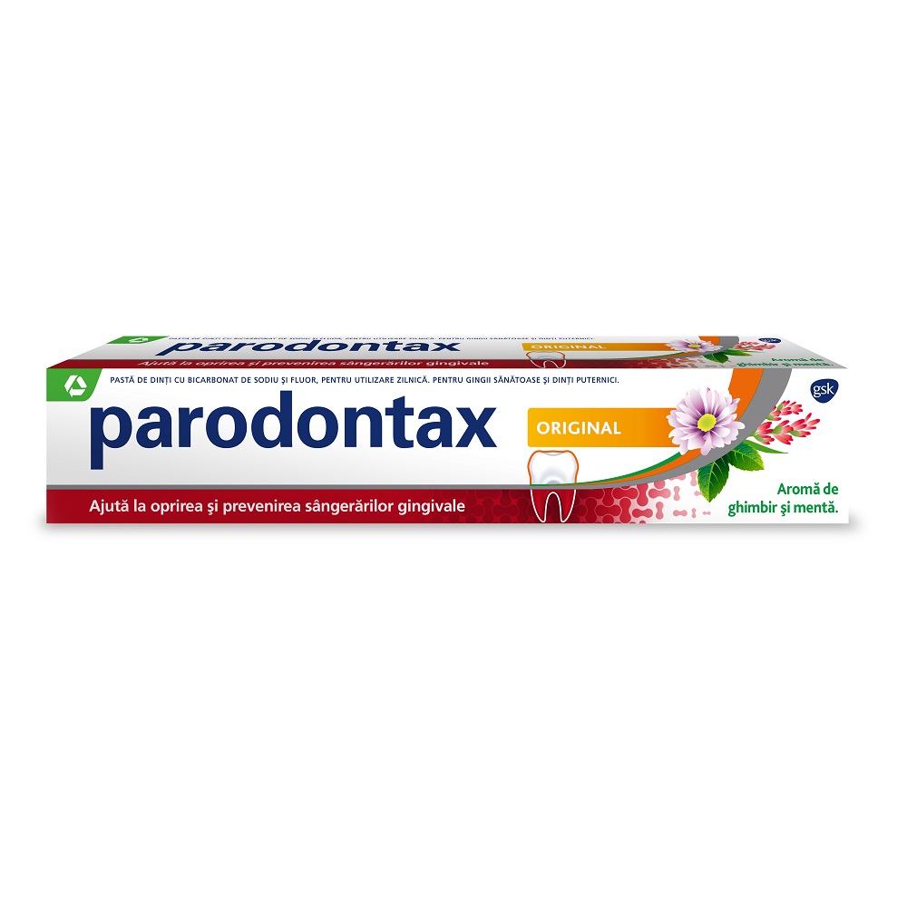 Pasta de dinti cu aroma de ghimbir si menta Original Parodontax, 75 ml, Gsk