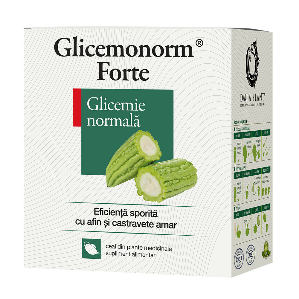 Ceai Glicemonorm Forte, 50 g, Dacia Plant