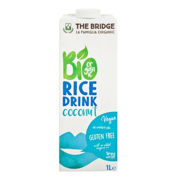 Bautura Bio din orez cu cocos fara gluten, 1000 ml, The Bridge