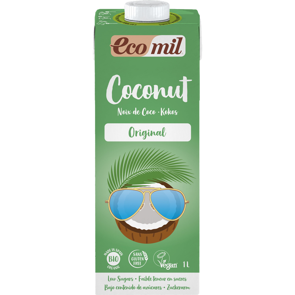 Bautura Bio cu cocos si calciu marin, 1 L, Ecomil