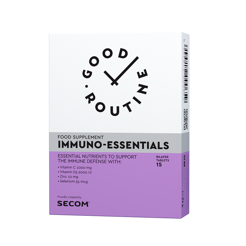 Immuno-Essentials Good Routine, 15 comprimate dublu-strat, Secom