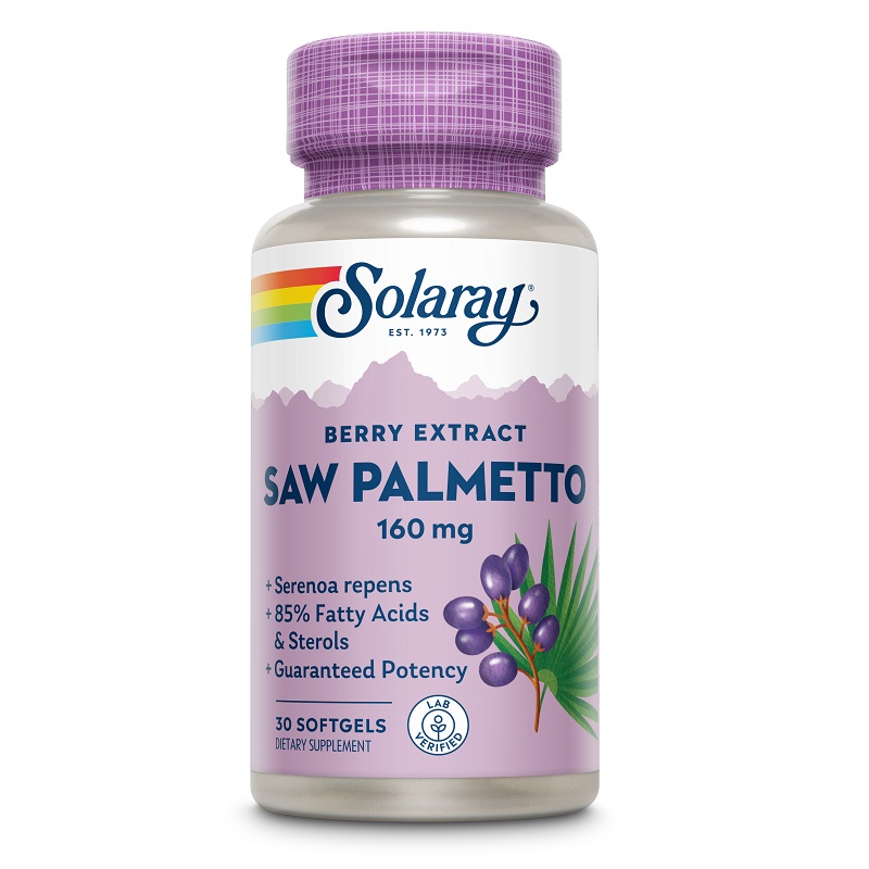Saw Palmetto Solaray, 160 mg, 30 capsule moi, Secom