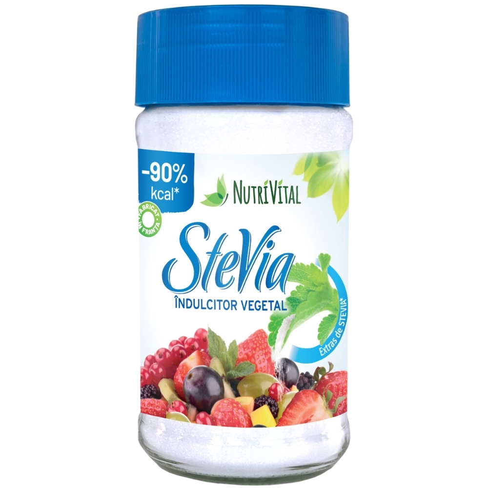 Indulcitor vegetal SteVia, 45 g, Nutrivital
