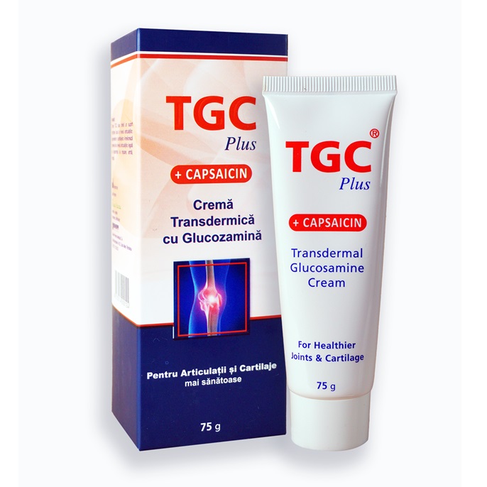 Crema transdermica cu glucozamina + capsaicina TGC Plus, 75 g, Sana Pharma