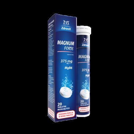 Magneziu Forte + Vitamina B6, 20 comprimate efervescente, Zdrovit