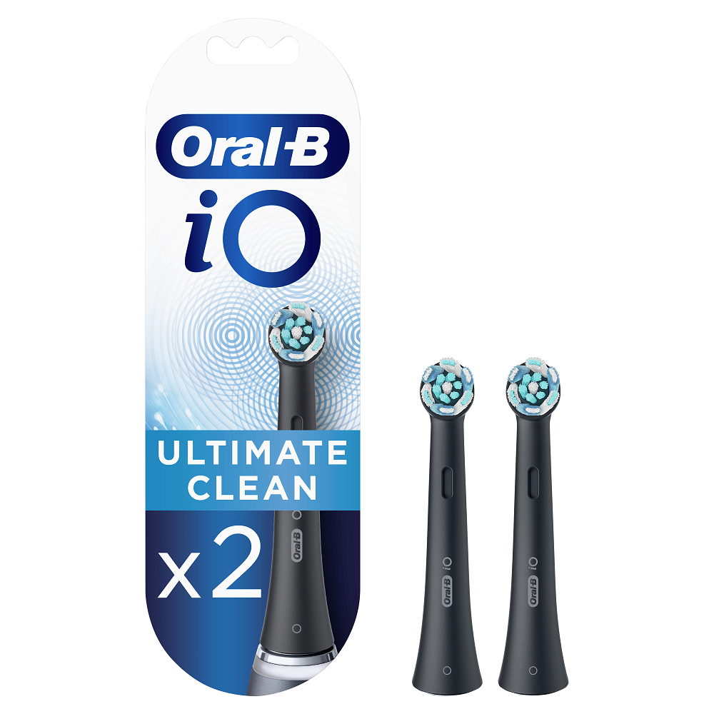 Rezerve periuta de dinti electria iO Ultimate Clean, Negru, 2 bucati, Oral-B