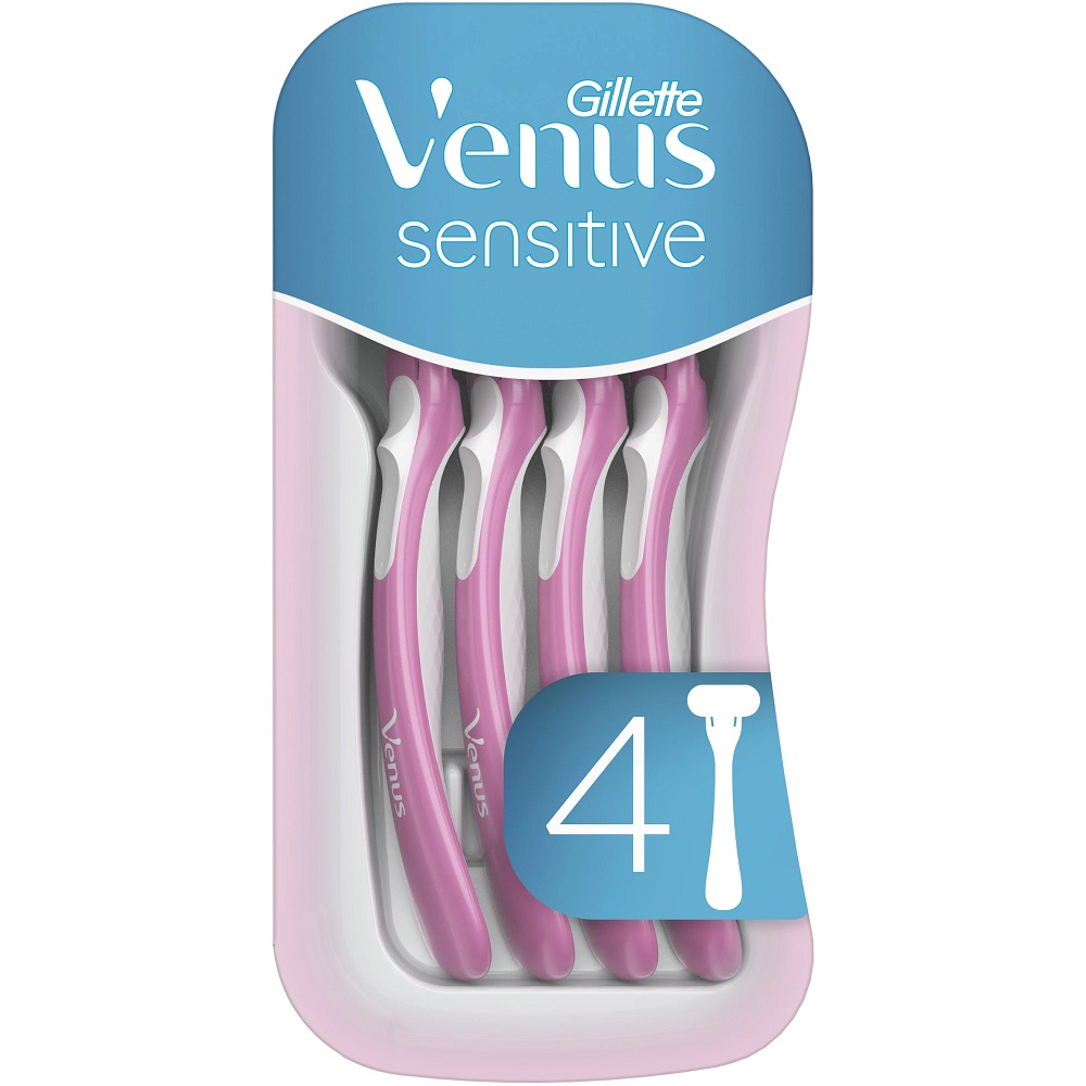 Aparate de ras de unica folosinta pentru femei Venus Sensitive, 4 bucati, Gillette