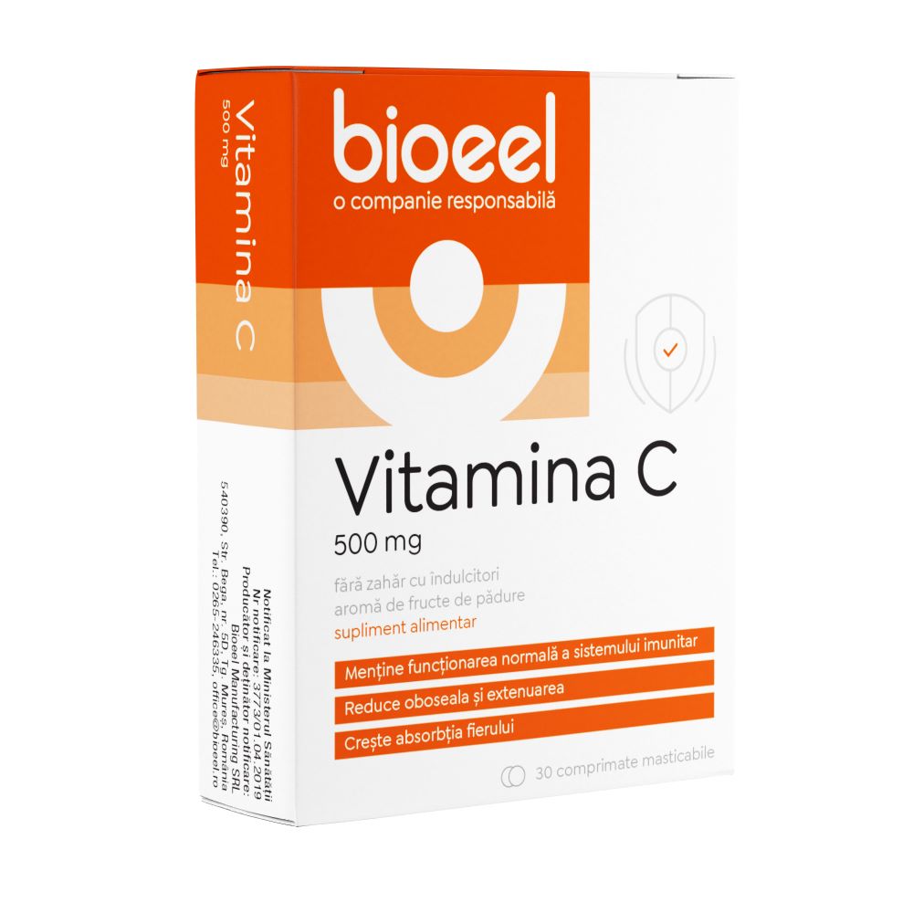 Vitamina C 500 mg, 30 comprimate, Bioeel