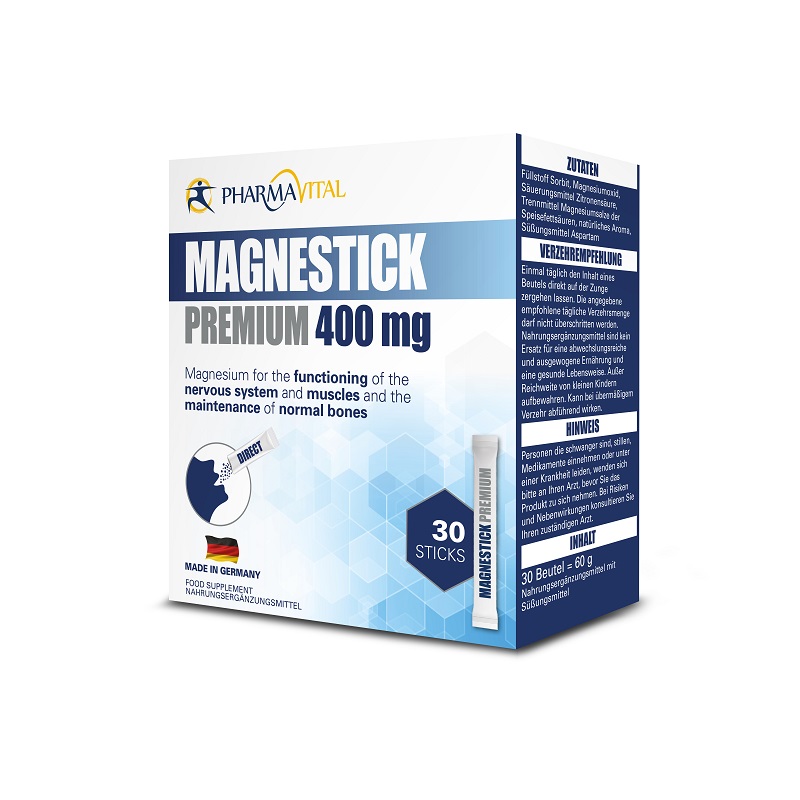 Magnestick Premium, 400 mg, 30 plicuri, PharmaVital GmbH