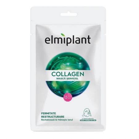 Masca servetel pentru toate tipurile de ten Collagen, 20 ml - Elmiplant