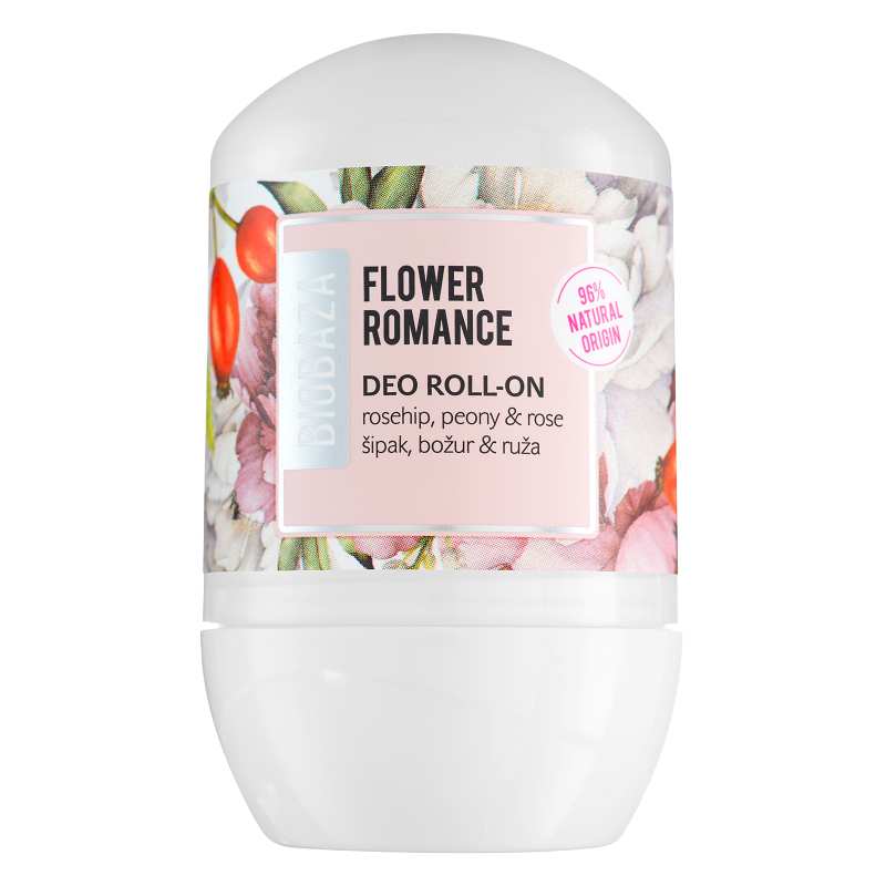 Deodorant pentru femei pe baza de piatra de alaun Flower Romance, 50 ml, Biobaza