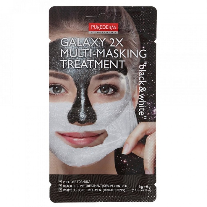 Masca pentru fata Galaxy 2x Multi-Masking Treatment Black & White, 6 g + 6 g, Purederm