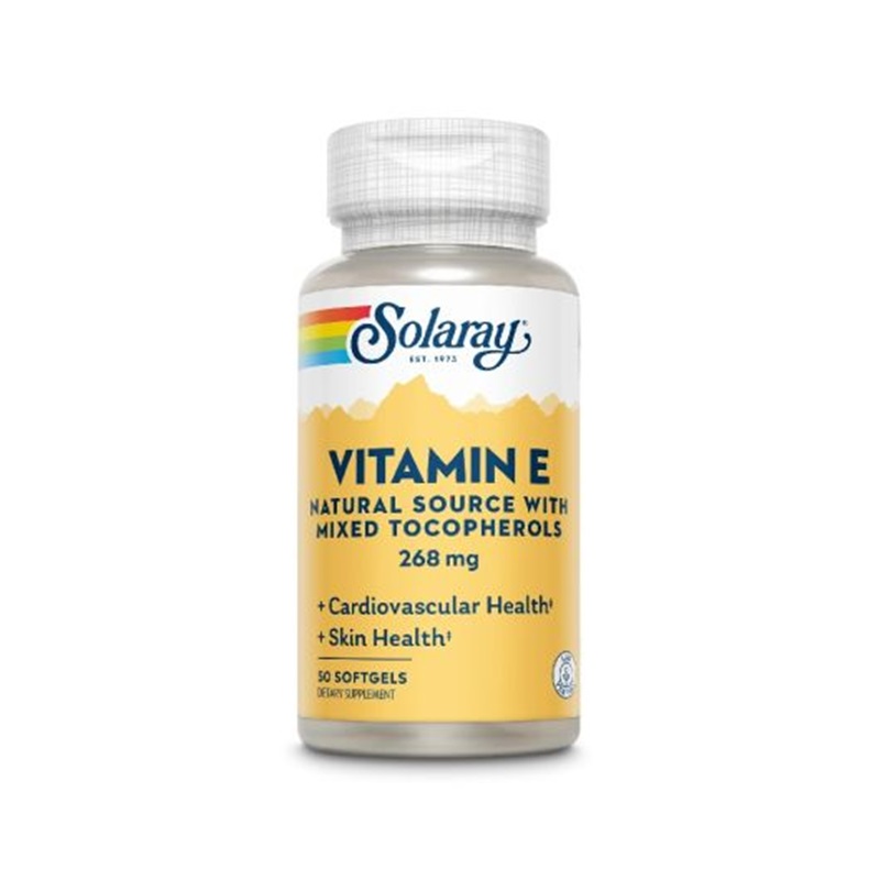 Vitamina E Solaray, 400UI, 50 capsule, Secom