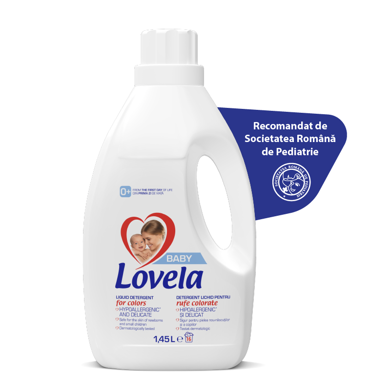 Detergent lichid pentru rufe colorate, 1450 ml, Lovela Baby