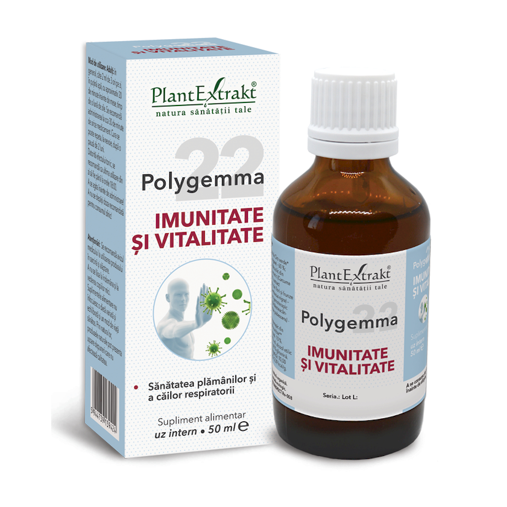 Polygemma 22 Imunitate si Vitalitate, 50 ml, Plant Extrakt 