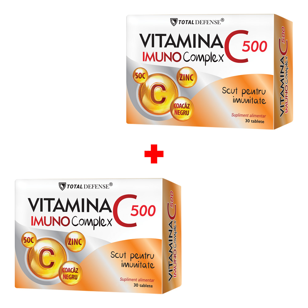 Pachet Vitamina C 500 Imuno Complex, 30 tablete, CosmoPharm