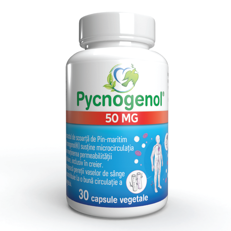 Pycnogenol, 50 mg, 30 capsule vegetale, Justin Pharma