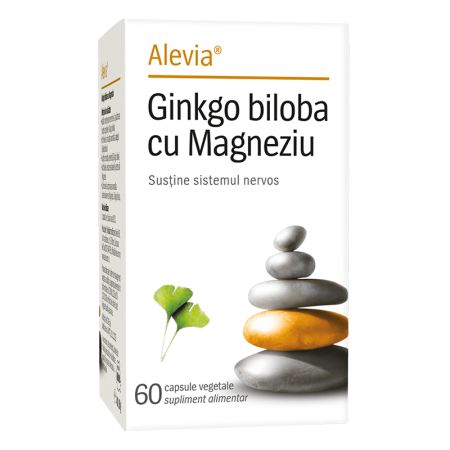 Ginkgo Biloba cu Magneziu, 60 comprimate, Alevia