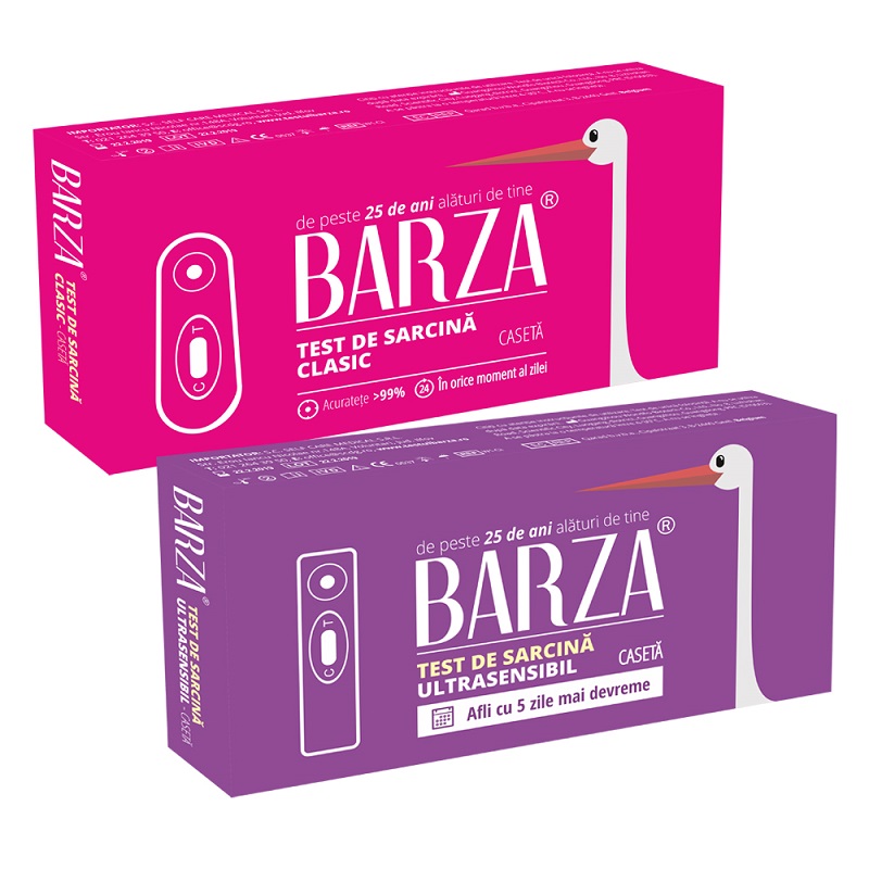 Pachet test de sarcina Ultrasensibil Caseta + test de sarcina Clasic, Barza