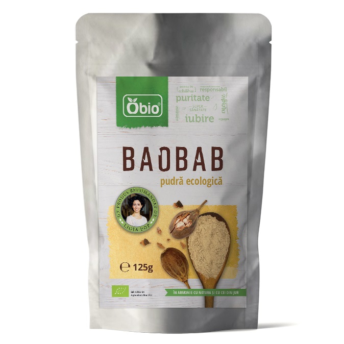 Baobab pulbere ecologica, 125 g, Obio