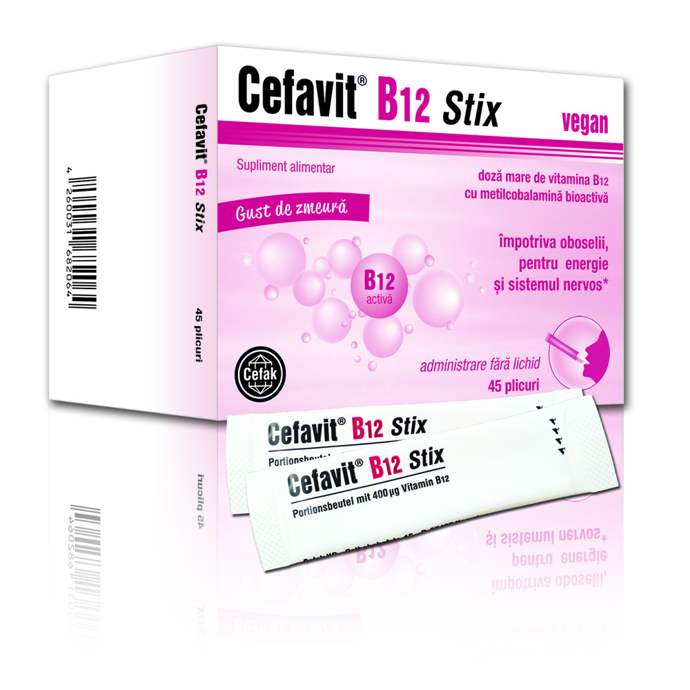 Cefavit B12 Stix, 45 plicuri, Cefak KG