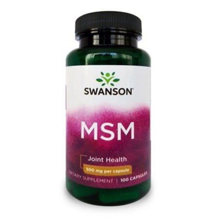 MSM, 500 mg, 100 capsule, Swanson Health USA