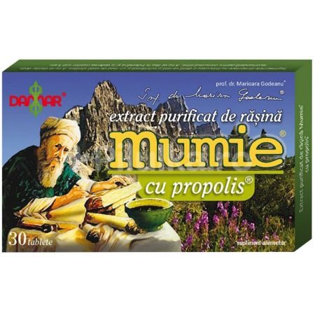 Mumie cu Propolis extract purificat de rasina, 30 tablete - Damar General Trading