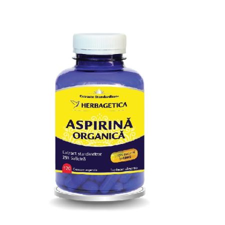 Aspirina Organica, 120 capsule - Herbagetica