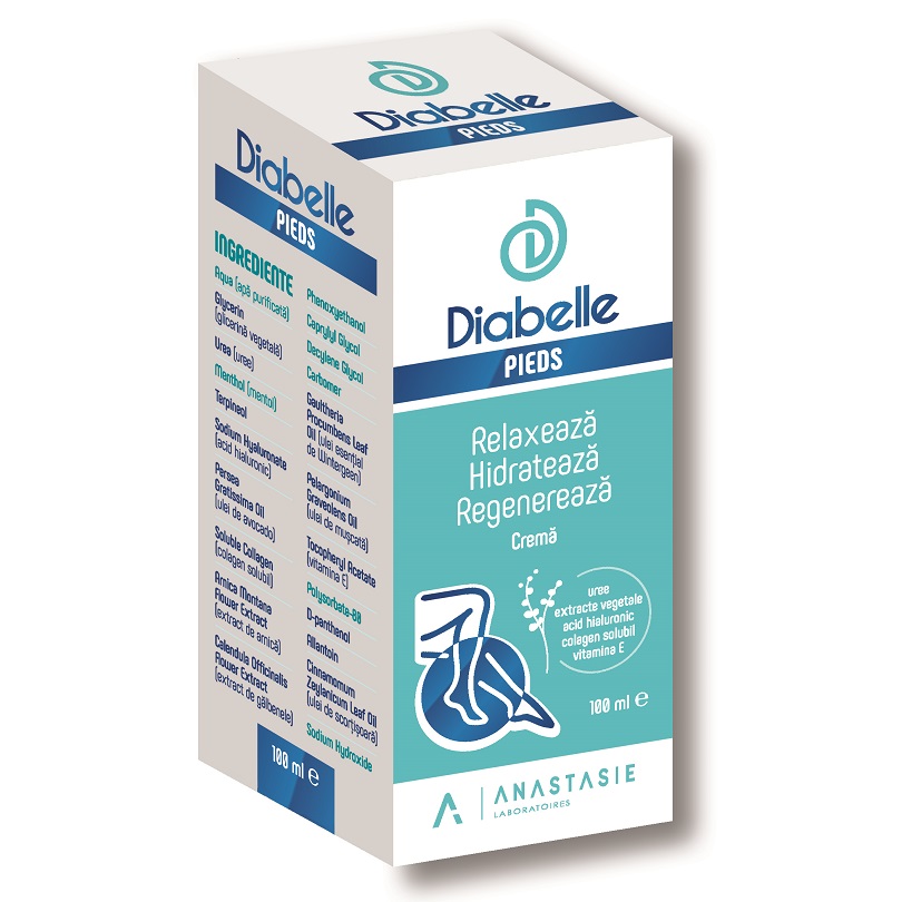 Crema pentru piciorul diabeticului Diabelle Pieds, 100 ml, Anastasie Laboratoires