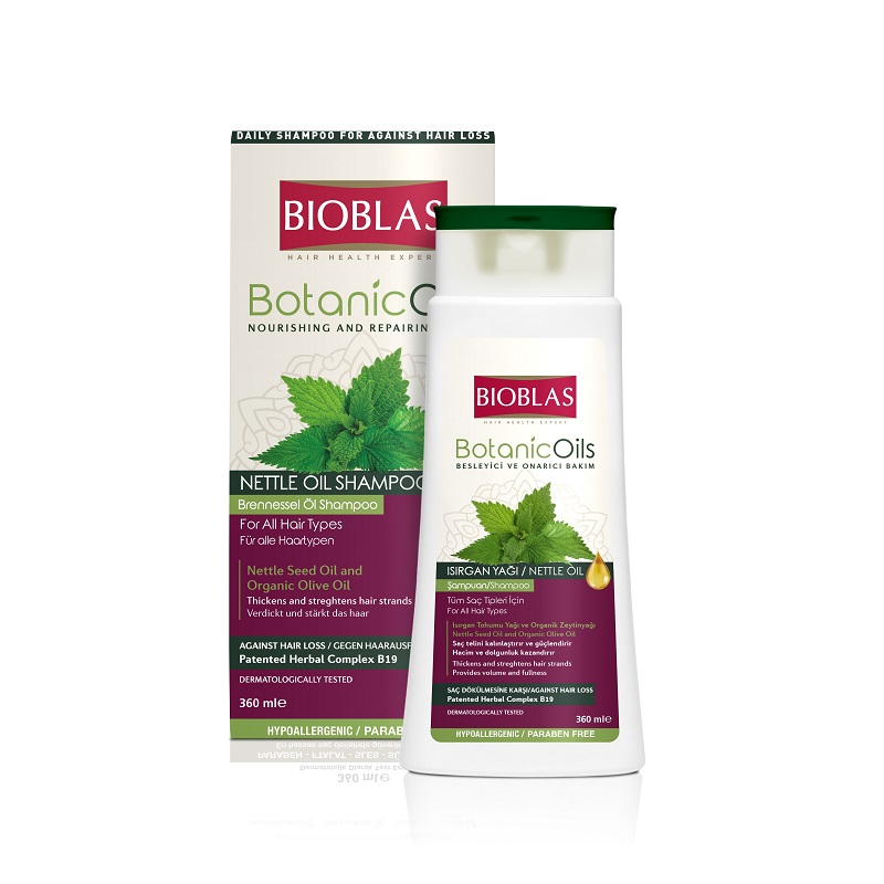 Sampon pentru par Botanics Oils Nettle, 360 ml, Bioblas