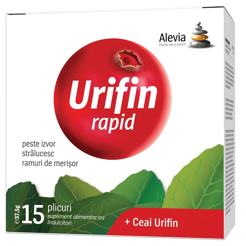 Urifin Rapid + Ceai Urifin, 15+20 plicuri, Alevia