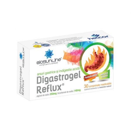 Digastrogel Reflux, 30 comprimate - Helcor