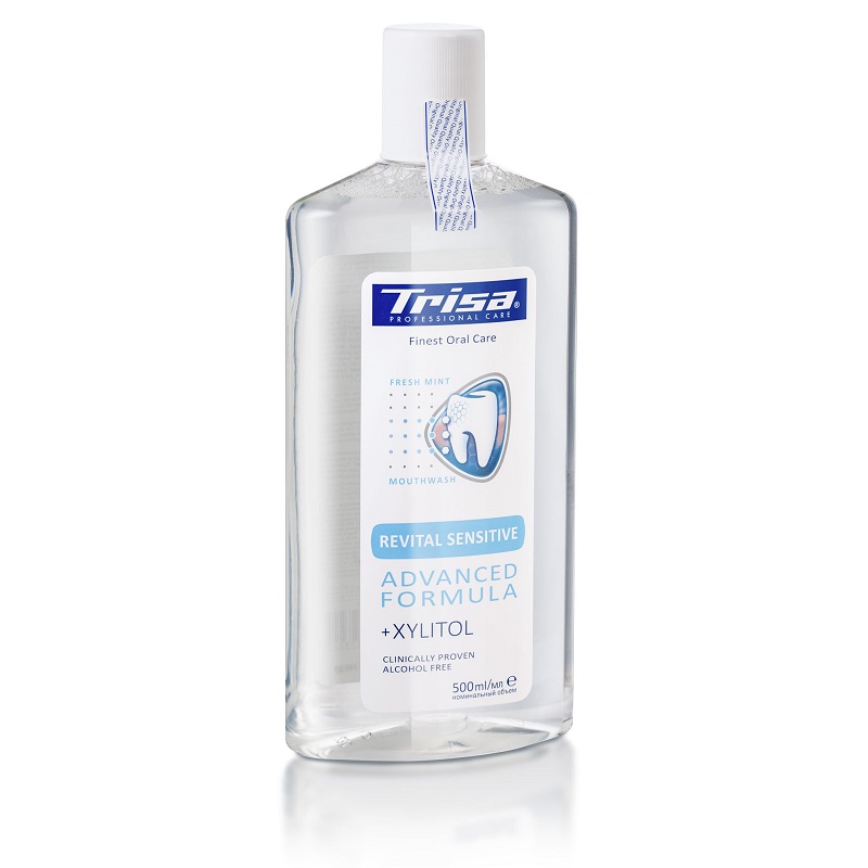 Apa de gura + Xylitol Revital Sensitive, 500 ml, Trisa