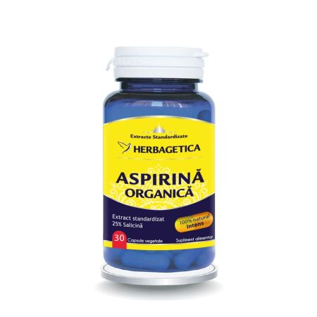 Aspirina Organica, 30 capsule - Herbagetica