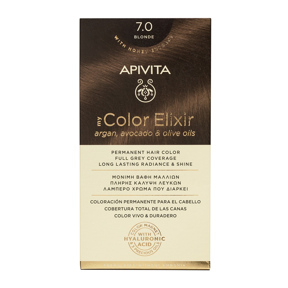 Vopsea de par My Color Elixir, Blonde N7.0, 155 ml, Apivita