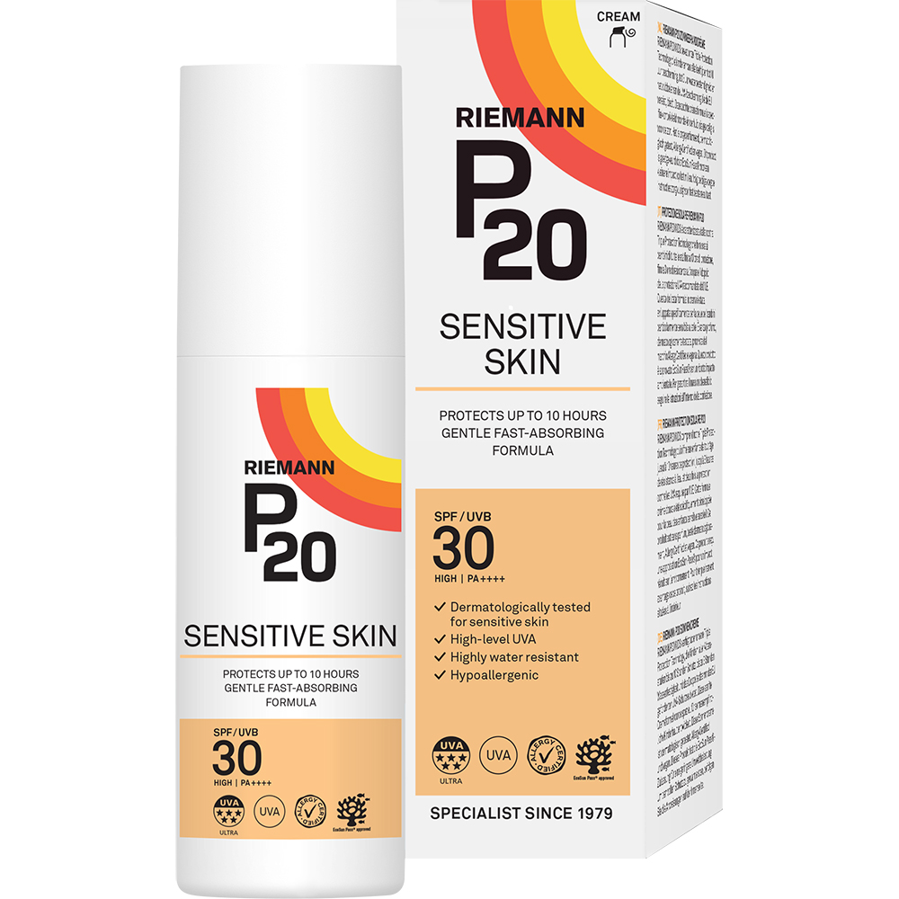 Crema de fata si corp cu factor de protectie SPF30 Sensitive P20, 100 ml, Riemann