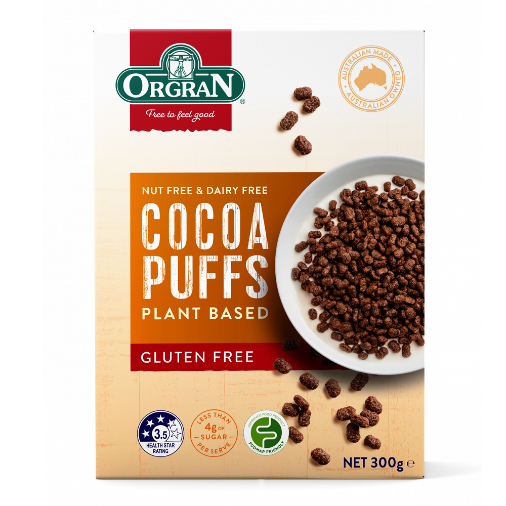 Cerealele expandate cu cacao, 300 g, Orgran