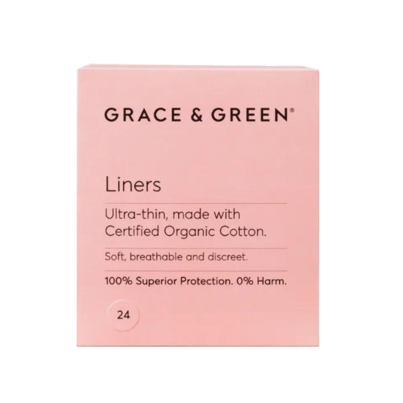 Protej slip din bumbac organic ultra subtiri, 24 bucati, Grace and Green