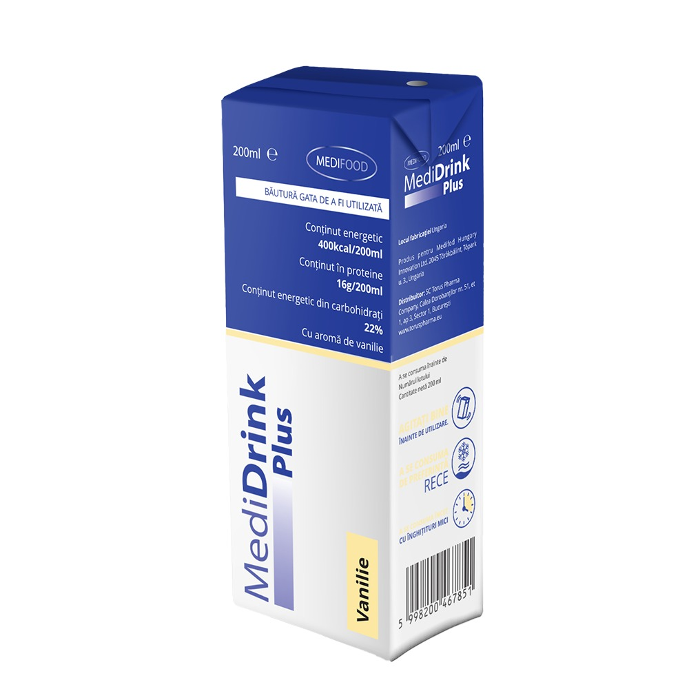 Medidrink Plus Vanilie, 200 ml, Medifood